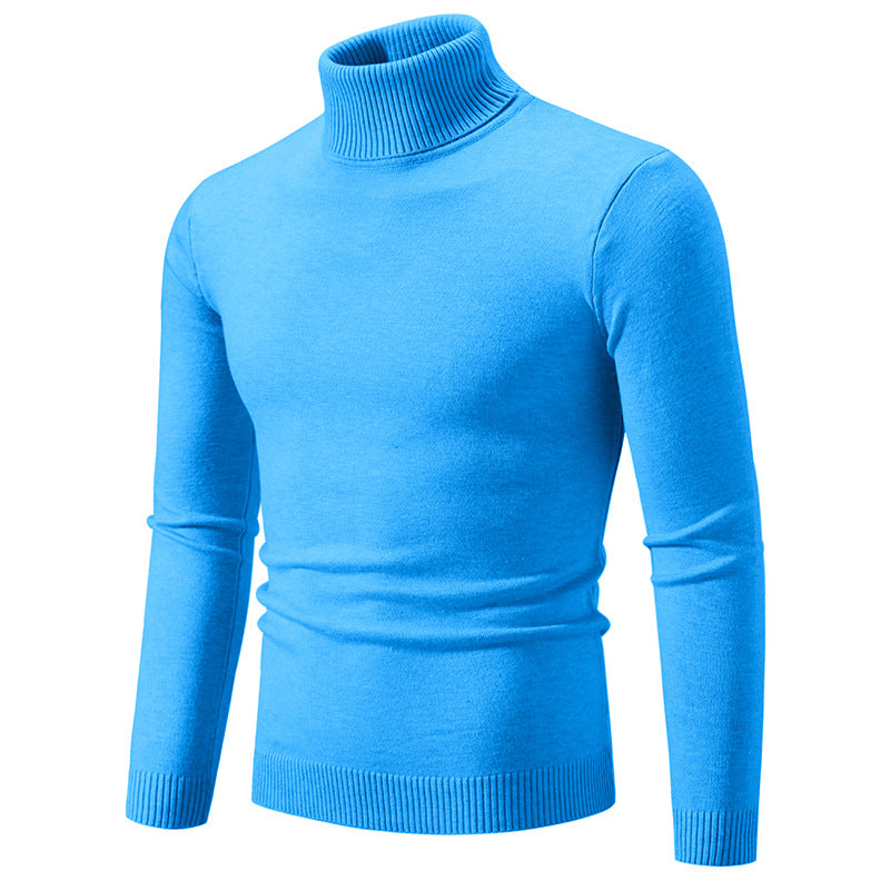 Herren Rollkragenpullover Aus Wolle Elegant Modern