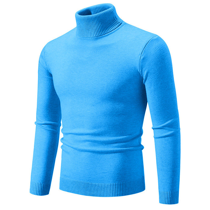 Herren Rollkragenpullover Aus Wolle Elegant Modern