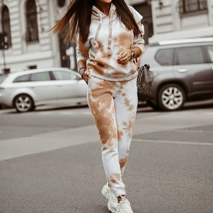 Damen Casual Sweatpants-Set Batik-Style - IdealeKleiden
