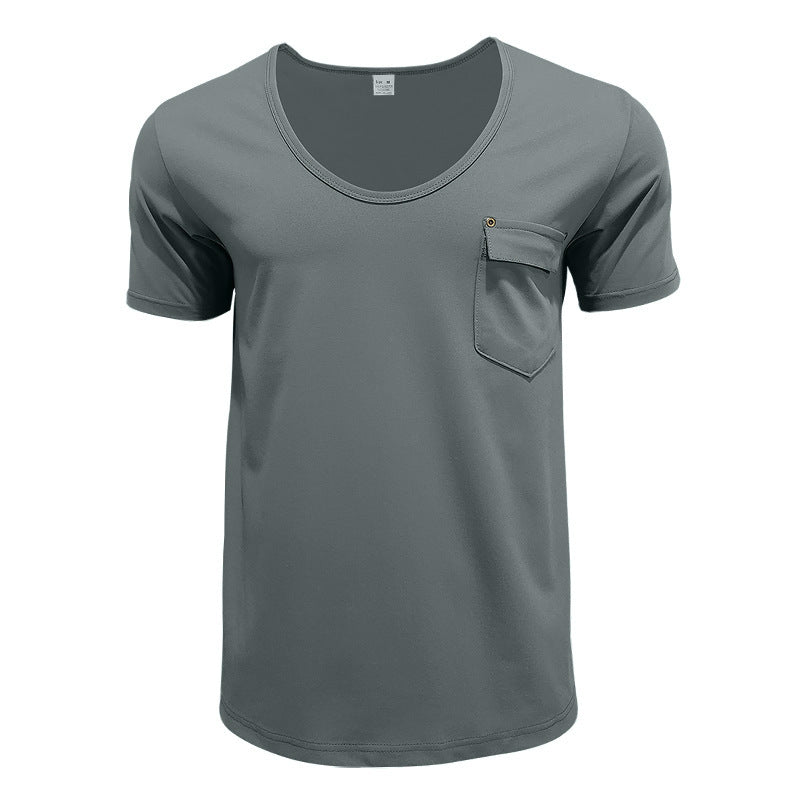 Herren Sport T-Shirt atmungsaktiv mit Brusttasche