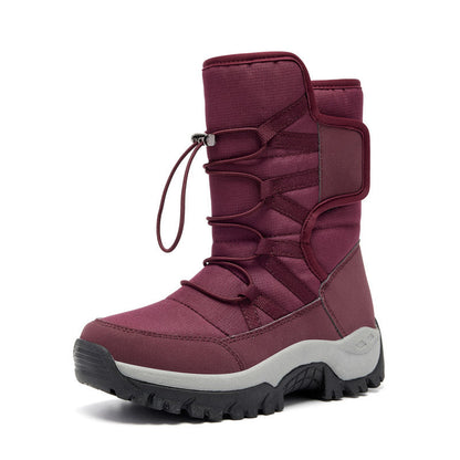 Damen Winterstiefel Rutschfest Schnell Schnürsystem