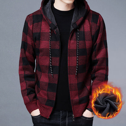 Herren Sweatjacke Warm Wollgemisch Bequem