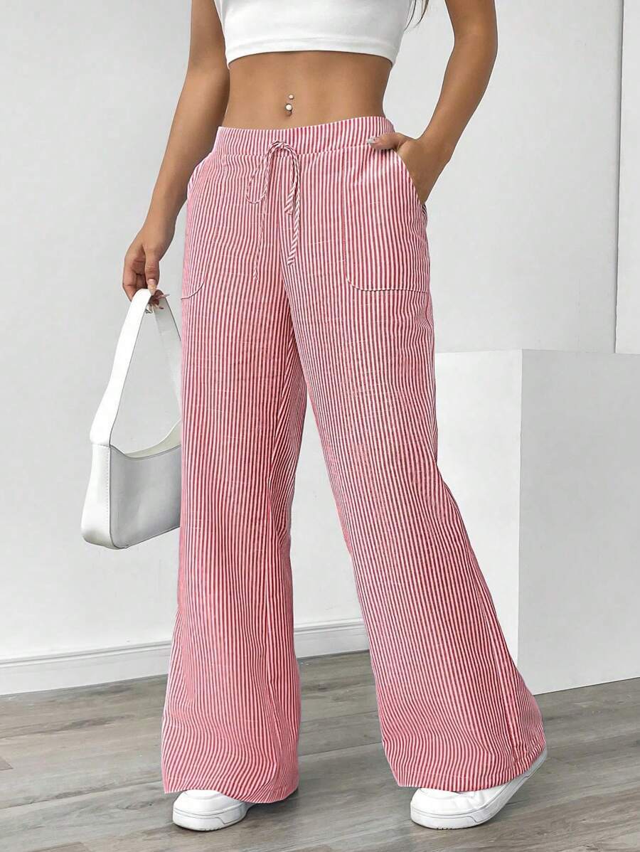 Damen Jogginghose Bequem Mit Gürtel und Taschen