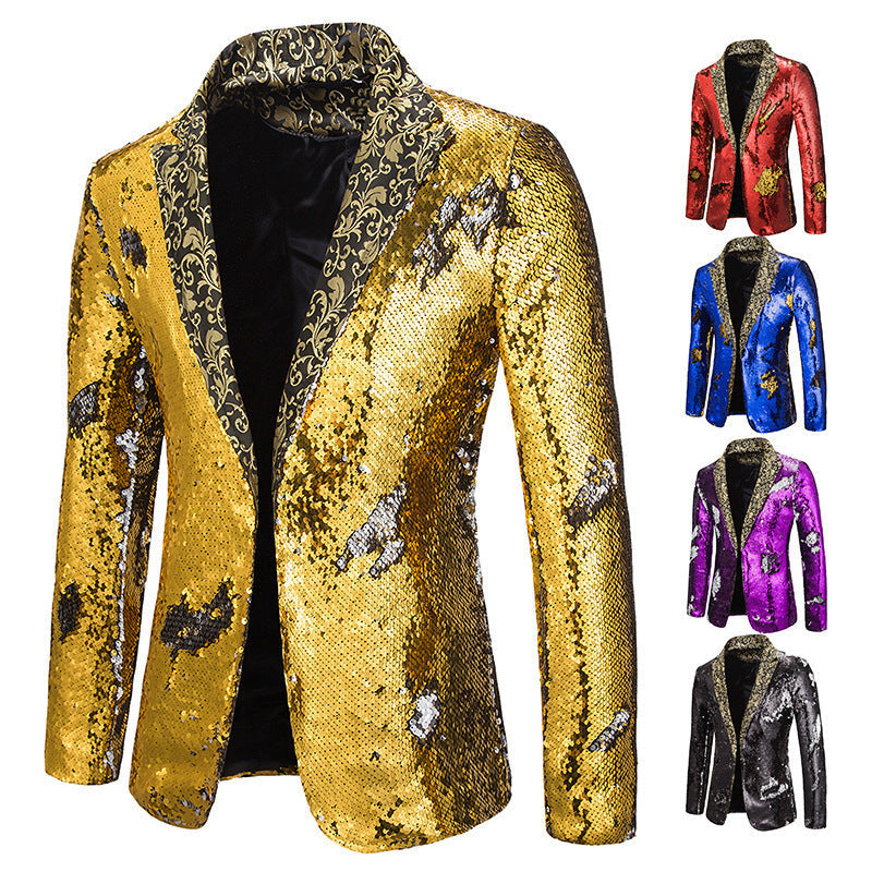Herren Glamour Blazer mit Pailletten Effekt - IdealeKleiden