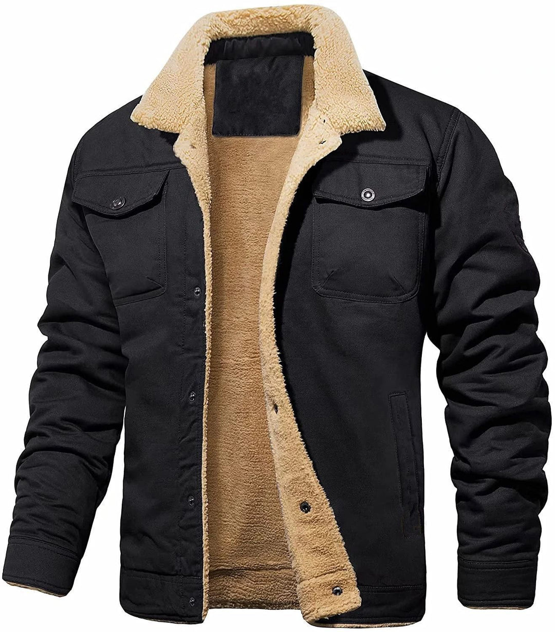 Herren Outdoor-Jacke Warm Isoliert Umlegekragen