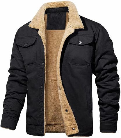 Herren Outdoor-Jacke Warm Isoliert Umlegekragen