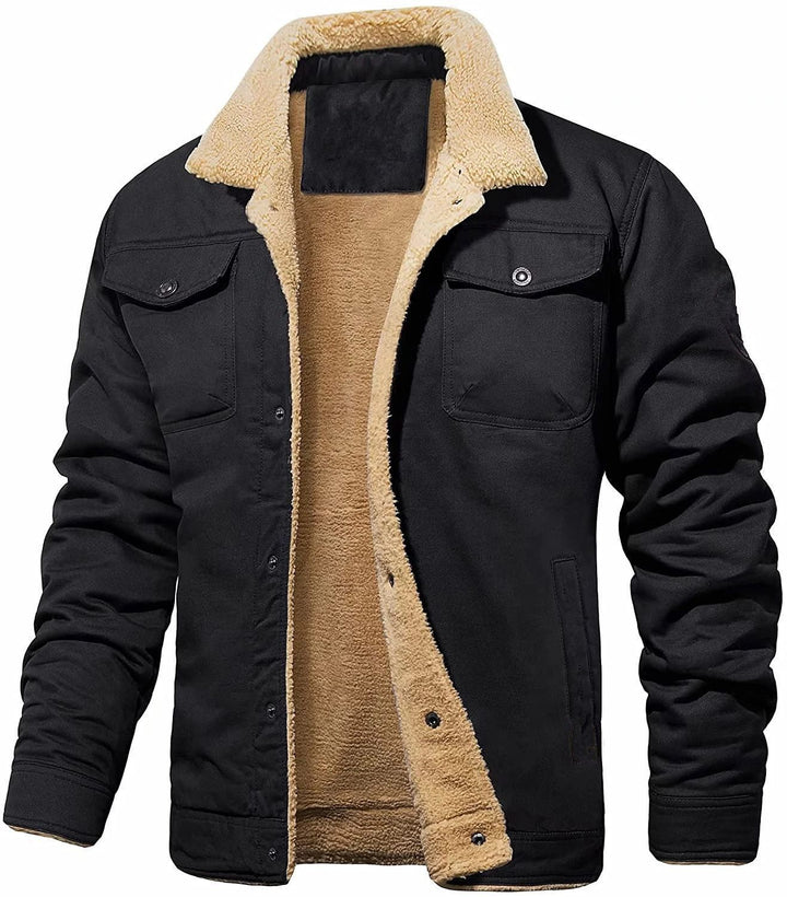 Herren Outdoor-Jacke Warm Isoliert Umlegekragen