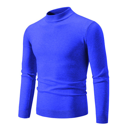 Herren Pullover Fein Strick Hochkragen Elegant