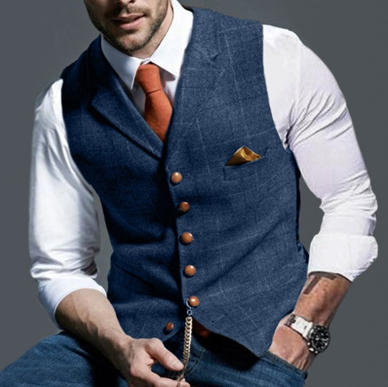 Herren Weste Elegant Slim Fit Stilvoll