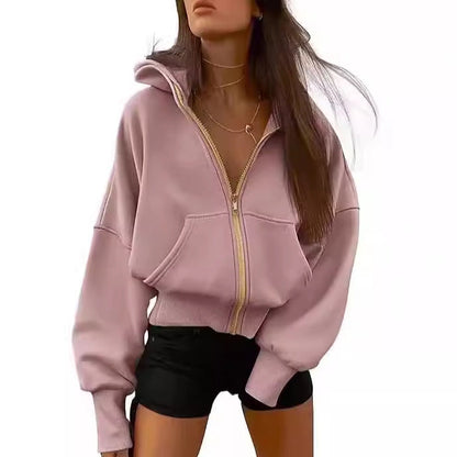 Damen Oversize Pullover Kapuze Großzügig