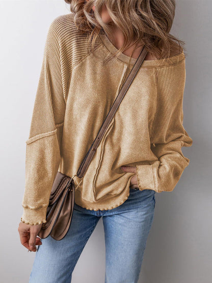 Damen Langarmshirt mit Struktur Optimal für Den Alltag