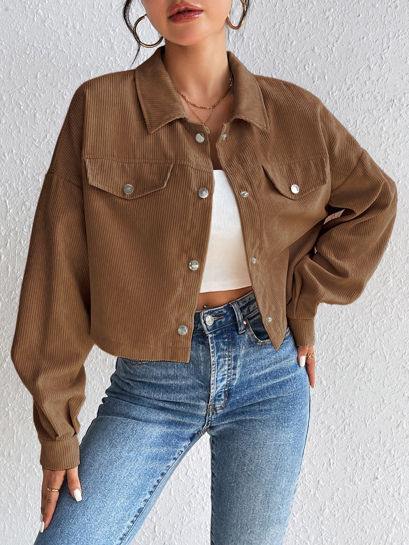 Frauen Vintage Jacke Elegant Retro Look