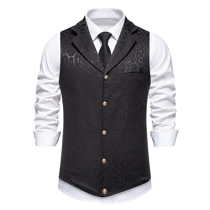 Herren Anzugsweste Elegant Floral Muster Hochwertig