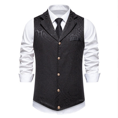 Herren Anzugsweste Elegant Floral Muster Hochwertig