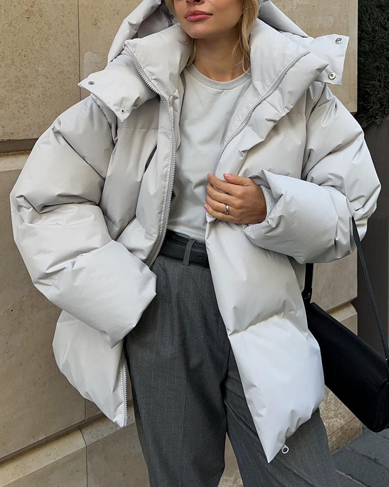 Stylische Kapuzenjacke Damen Lockere Passform