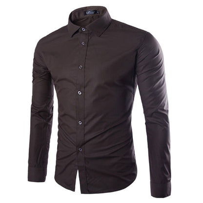 Herren Hemd Elegant Langarm Modern