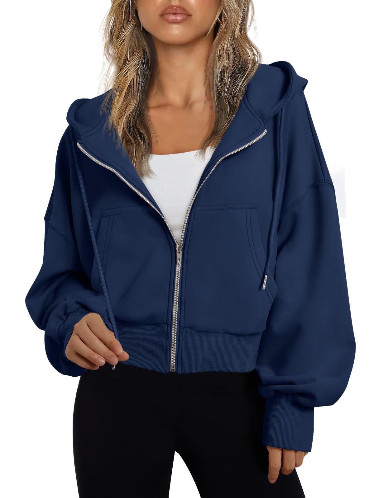 Damen Pullover Kapuzenstyle Lässig Modern