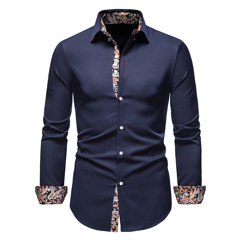 Herren Hemd Paisley Muster Exklusiv Modern