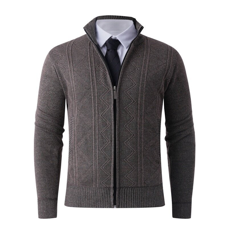 Herren Strickjacke Modern Elegant Zipper Design