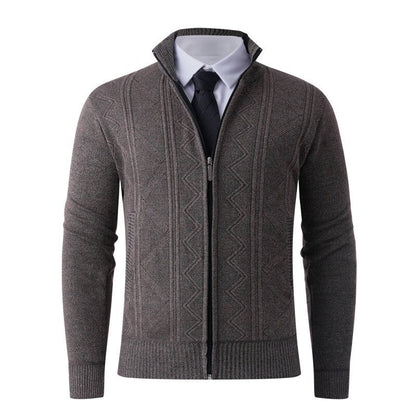 Herren Strickjacke Modern Elegant Zipper Design