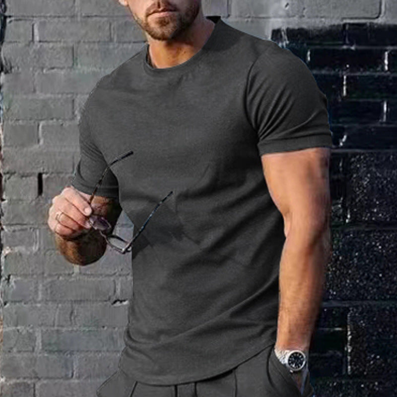 Herren T-Shirt Rundhals Baumwolle Bequem