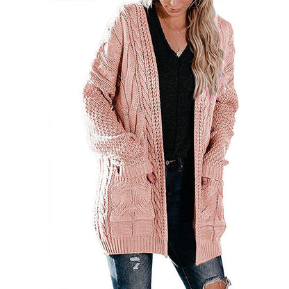 Damen Strickjacke Grobstrick Feminin Praktisch