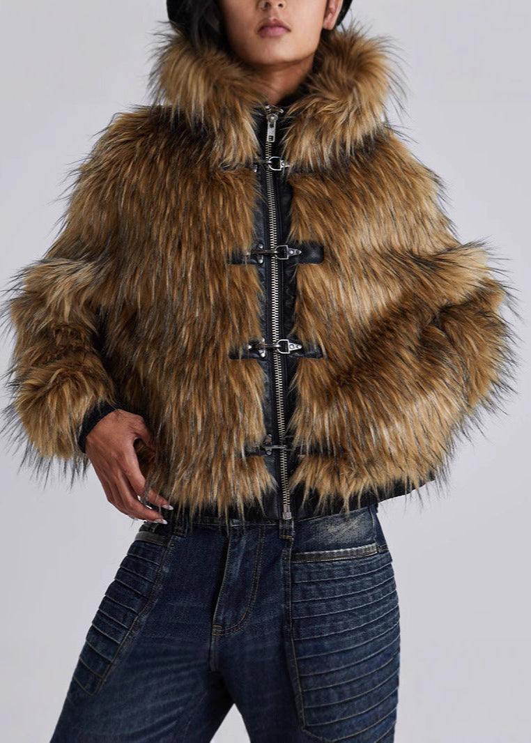 Luxe Kunstpelz Jacke Elegantes Design