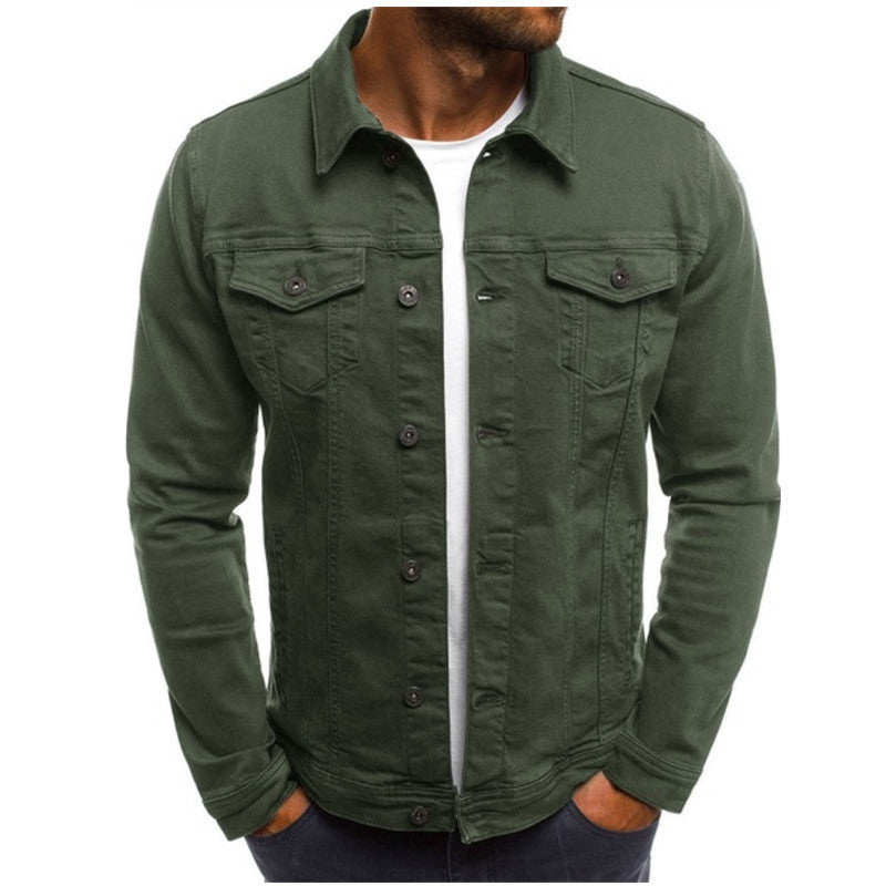Herren Denim-Jacke Klassisch Schnitt Praktisch