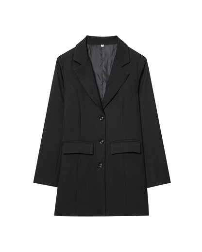 Damen Blazer Elegant Tailliert Slim Fit