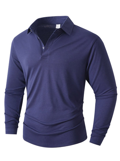 Herren Poloshirt Langarm Modern Slim Fit