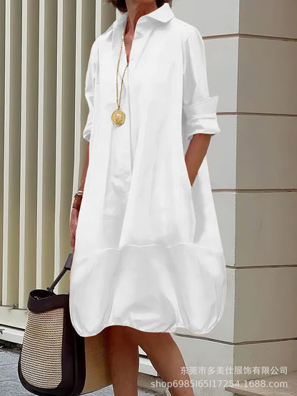 Damen Sommerkleid Leicht Mit Taschen