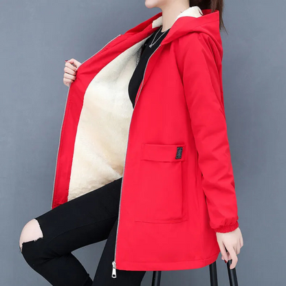 Stylische Damenjacke Winter Kapuze
