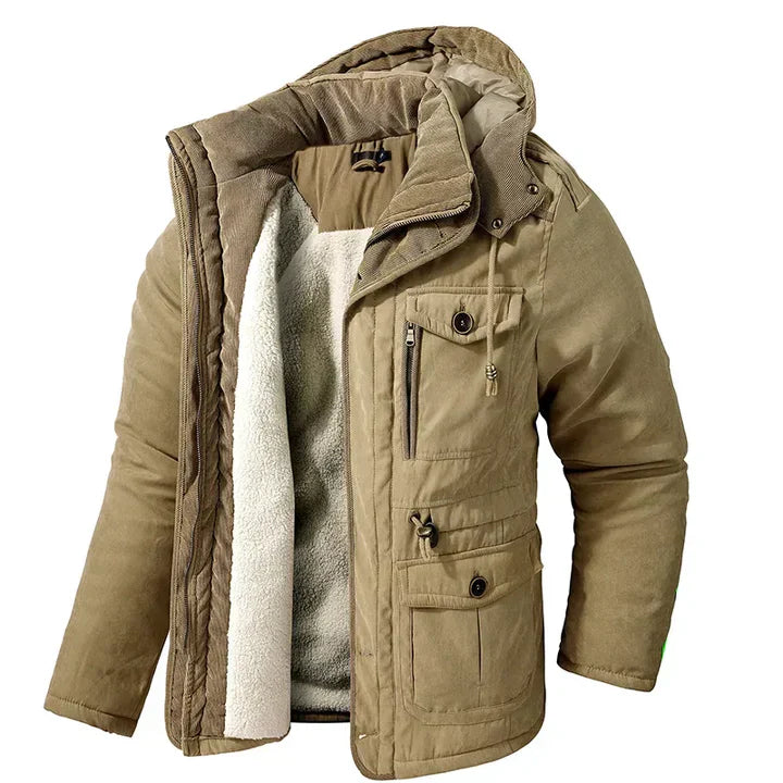 Herren Winterjacke Warm Isoliert Modern