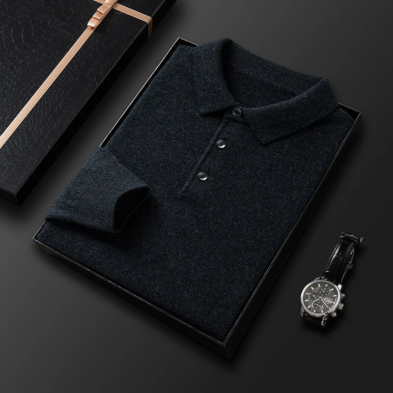 Herren Polopullover Strick Modern