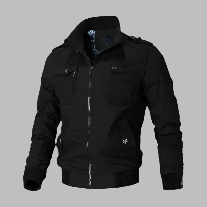 Bequeme Bomberjacke Baumwolle Relaxed Fit Reißverschluss