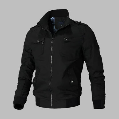 Bequeme Bomberjacke Baumwolle Relaxed Fit Reißverschluss