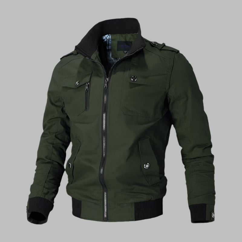 Bequeme Bomberjacke Baumwolle Relaxed Fit Reißverschluss