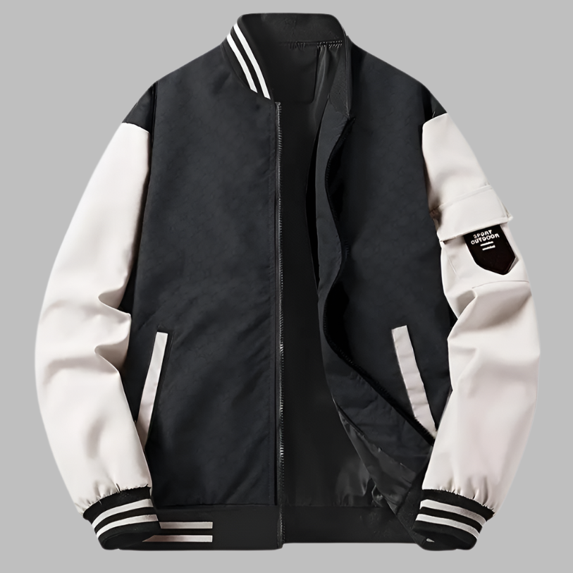 Bomberjacke Casual Style Glatte Optik Kontrast