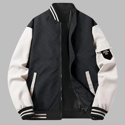 Bomberjacke Casual Style Glatte Optik Kontrast