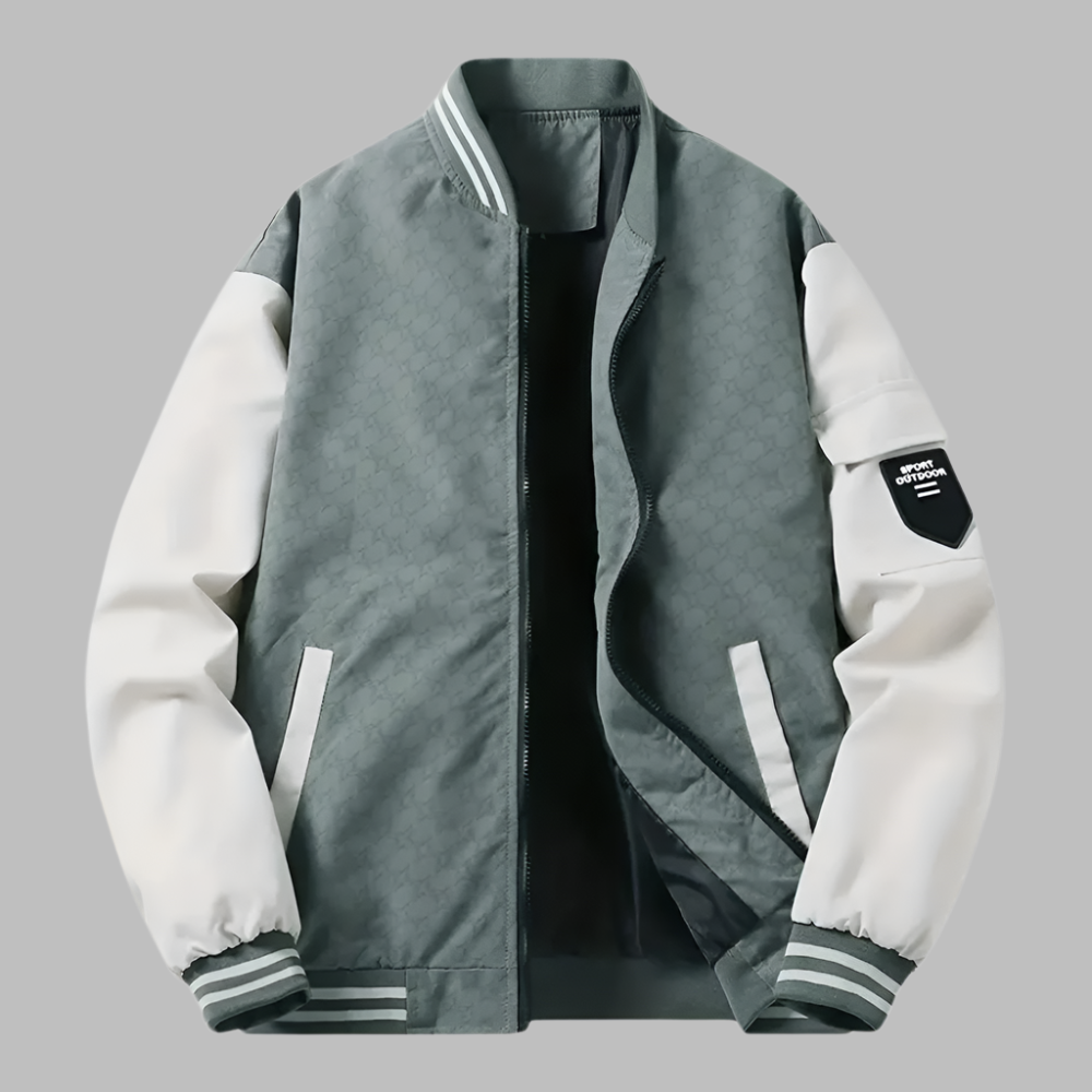 Bomberjacke Casual Style Glatte Optik Kontrast