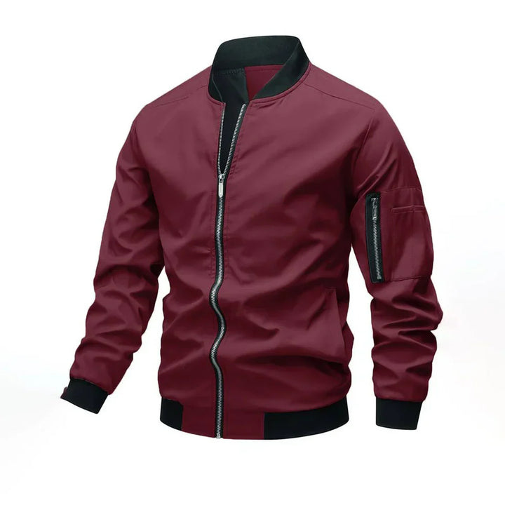 Herren Bomberjacke Modern Lederlook