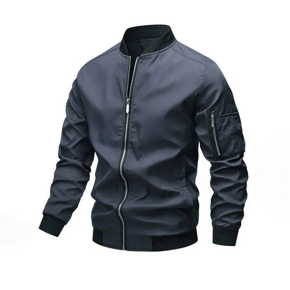 Herren Bomberjacke Modern Lederlook