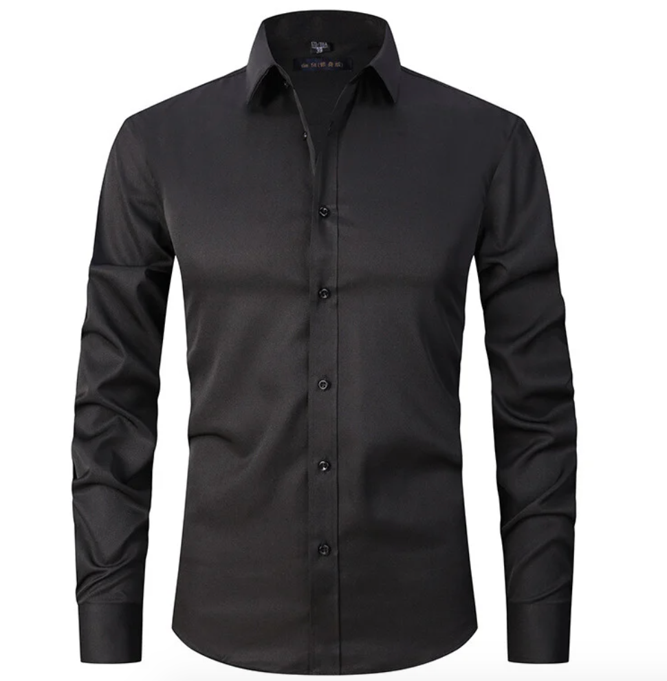 Slim Fit Herrenhemd Knöpfe Stretch