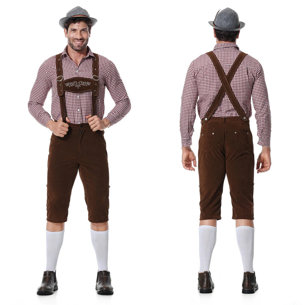 Oktoberfest Kostüm Männer Lederhosen Set
