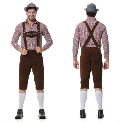 Oktoberfest Kostüm Männer Lederhosen Set