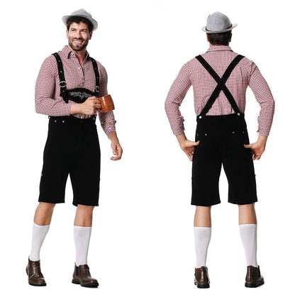 Oktoberfest Kostüm Männer Lederhosen Set