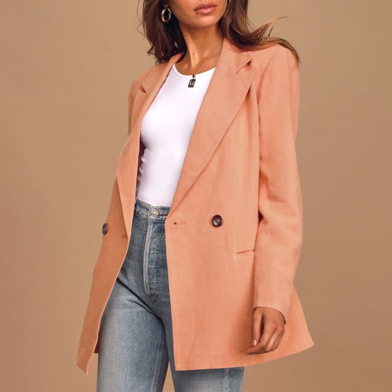 Eleganter Blazer Oversized Zweireihig Klassisch