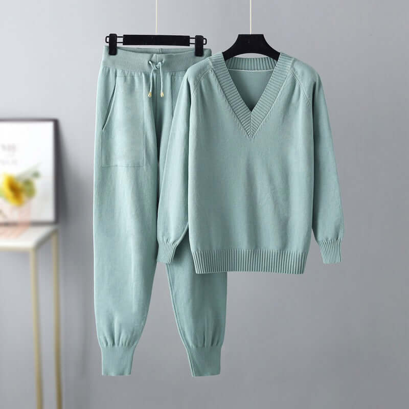 Bequemes Loungewear Set | Pullover und Jogginghose Komfort Set - IdealeKleiden