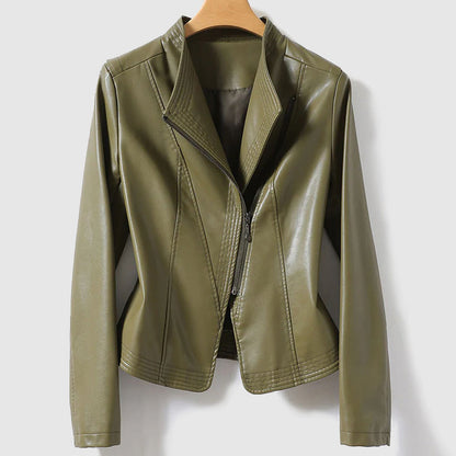 Vegane Lederjacke Frauen Reißverschluss Ökologisch
