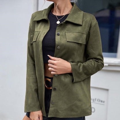 Praktische Übergangsjacke mit Knöpfen und Brusttasche